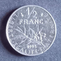 50 Centimes Semeuse En Nickel 1995 - 1/2 Franc