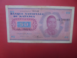 KATANGA 50 Francs 1960 Circuler (L.1) - Banco De Congo Belga