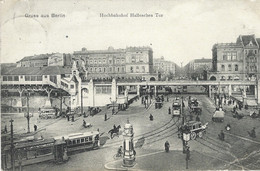 Gruss Aus Berlin Hochbahnhof Hallesches Tor Strassenbahn Belebt - Kreuzberg