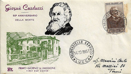 Fdc Chimera 1957 CARDUCCI - Viaggiata, A_Valdicastello Carducci - FDC