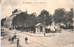 CPA- Carte Postale France- Vierzon Place De La République 1917 VM49341 - Vierzon