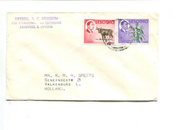 LESOTHO - Affranchissement Sur Lettre - Animaux / Vache / Maïs - Lesotho (1966-...)