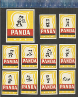 PANDA Serie 7  - OLD Matchbox Labels BELGIUM (design  Marten Toonder) - Matchbox Labels