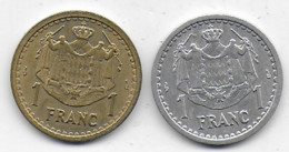 MONACO - 2 Pièces - 1922-1949 Louis II