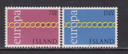 ICELAND - 1971 Europa Set Never Hinged Mint - Ungebraucht