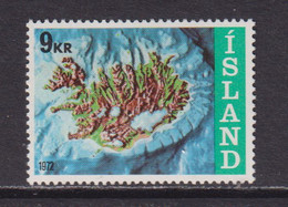 ICELAND - 1972 Contour Map 9k Never Hinged Mint - Ungebraucht