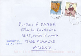 Poland (Purple) Line Cds. PRIORYTET Prioritaire KONON 2014 Cover Brief AUBAGNE France - Cartas & Documentos