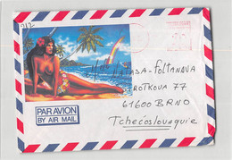 AG518 NOUVELLE CALEDONIE To  BRNO TCHECOSLOVAQUIE - Covers & Documents