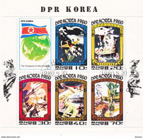 COREE DU NORD 1980 Les Conquérants De L'univers Feuille Michel 2002-2007 Oblitéré - Korea (Nord-)