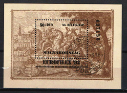 Hungary 1992. Europhilex Nice Sheet, Used / Nice Cancelling!  Block 221. - Usati