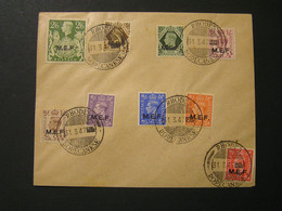 GREECE 1945 BRITISH MILITARY ADMINISTRATION ISSE M.E.F. Overprints Definitive Cover 31-3-47.. - Dodecanese