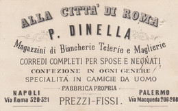 PALERMO _ 1883 /   Magazzini  "P. DINELLA"  Firma _ Mini Fattura Formato Cartolina 7 X 11,5 - Italia