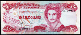 BAHAMAS 1984 BANKNOTES THREE DOLARS VF!! - Bahama's