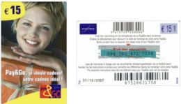 Recharge GSM Belgique Proximus - Pay And Go The Best Present, Exp. 31/12/2007, Sans Série - GSM-Kaarten, Herlaadbaar & Voorafbetaald