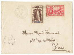 Océanie - Enveloppe TP N°123/124 OB UTUROA 4-1-38 ILE RAIATEA - TB - Lettres & Documents