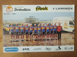 Cyclisme - Carte Publicitaire Groupe DROMEDARIO FIBOK LAMINOX  1986 - Radsport