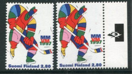 FINLAND 1997 Ice Hockey Both Types MNH / **.  Michel 1376 I-II - Neufs
