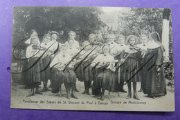 Deinze Pensionnaat Zusters St Vincent Groupe De Musiciennes Instrumental Groep Muzikanten Bano Mandoline Viool 1913 - Musik Und Musikanten