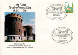 Germany Deutschland Postal Stationery - Cover - Altötting Design - Fortress Ulm - Enveloppes Privées - Oblitérées