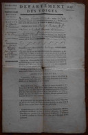 RARE ADJUDICATION, CURÉ DE SENONES, LA BROQUE, VOSGES, BAS-RHIN, ALSACE, AN 9 (1800), DOMAINES NATIONAUX - Documenti Storici
