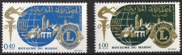 MAROC Lions Club,  Yvert N°521/22 **, Neuf Sans Charniere, MNH - Rotary, Lions Club