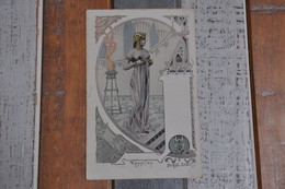 Ref 589 : CPA Mode Illustrateur Jacques DEBUT Femme Art Nouveau Seins Nus - Unclassified
