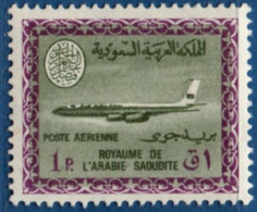Saudi Arabia 1966 1 P Boeing 1 Value MNH 2205.1764 Watermark, Without Wide Teeth - Arabia Saudita