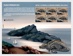 SPAIN /ESPAÑA /SPANIEN /ESPAGNE -EUROPA 2022-"STORIES And MYTHS"- SPECIAL BLOCK PREMIUM Of 6 STAMPS EUROPA - 2022