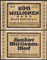  Düsseldorf Stadt 100 Millionen Mark 1923 Notgeld Reihe 2  (26158 - Ohne Zuordnung