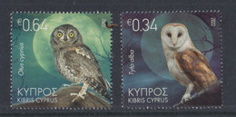 27.- GREEK CYPRUS 2022 OWLS - Búhos, Lechuza