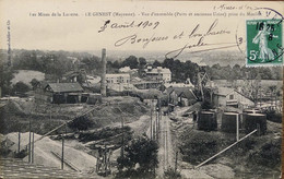 C. P. A. : 53 : LE GENEST : Mines De La Lucette, Vue D'ensemble (Puits Et Ancienne Usine) Prise Du Moulin Timbre En 1907 - Le Genest Saint Isle