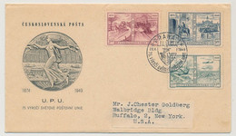 TCHECOSLOVAQUIE - Env FDC - 75eme Anniversaire De L'U.P.U. - Moyens De Transport - Prague - 20/5/1949 - FDC