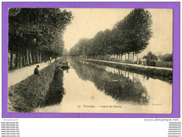 CPA (Réf : S 319) 50. VIERZON (18 CHER) CANAL DU BERRY (animée, Pêcheur à La Ligne) - Vierzon