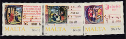 1987 Malta  Mi: 779-781 / Y&T: 760-762 **  Natale / Christmas / Weihnachten / Milied . 3 Werte. - Malte