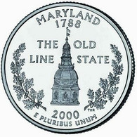 ESTADOS UNIDOS - 1/4 Dolar MARYLAND 2000 - Collections