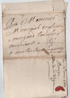 Belgium 1754 Letter  BRUGES Cancel To ? - 1714-1794 (Austrian Netherlands)