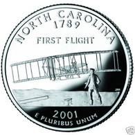 ESTADOS UNIDOS - 1/4 Dolar NORTH CAROLINA 2001 - Colecciones