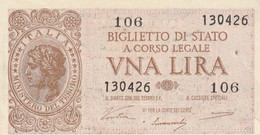 BANCONOTA BIGLIETTO DI STATO ITALIA 1 LIRA EF (RY7391 - Italië – 1 Lira