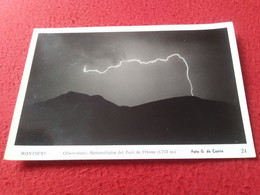 SPAIN CARD TARJETA TIPO POSTAL MONTSENY CATALUÑA OBSERVATORIO METEOROLÓGICO DEL TURÓ DE L'HOME, TORMENTA RAYO..RAY STORM - Andere & Zonder Classificatie