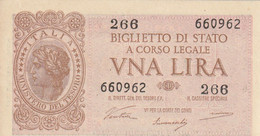 BANCONOTA BIGLIETTO DI STATO ITALIA 1 LIRA UNC (RY7397 - Italia – 1 Lira