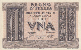 BANCONOTA BIGLIETTO DI STATO ITALIA 1 LIRA UNC (RY7439 - Regno D'Italia – 1 Lire