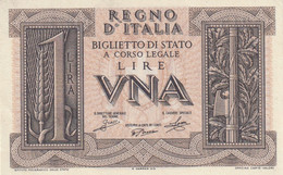 BANCONOTA BIGLIETTO DI STATO ITALIA 1 LIRA UNC (RY7445 - Regno D'Italia – 1 Lire