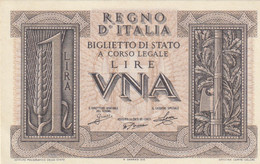 BANCONOTA BIGLIETTO DI STATO ITALIA 1 LIRA UNC (RY7455 - Regno D'Italia – 1 Lire