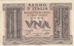 BANCONOTA BIGLIETTO DI STATO ITALIA 1 LIRA UNC (RY7452 - Regno D'Italia – 1 Lire