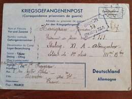 Carte De Barentin Pour Un Prisonnier De Guerre En Allemagne Au Stamlager XI A à Altengrabow En 1940 - M 93 - Guerra Del 1939-45