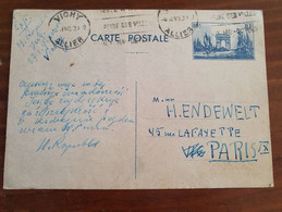 Entier Postal Type Arc De Triomphe, De Vichy Pour Paris En 1940 - M 95 - Cartes Postales Types Et TSC (avant 1995)