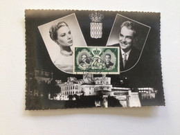 Carte Postale Ancienne à Système Prince Et Princesse Avec Timbre Et Cachet - Prince's Palace