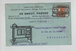 1927PR/ TP Oc 28 S/CP De Smedt Frères Etappen Gent 1917 Geprüft > BXL - OC26/37 Territoire Des Etapes