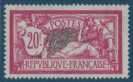 FRANCE Merson N°208** 20 Fr Lilas Rose Et Vert Bleu Bon Centrage Sans Charnière Fraicheur Postale Signé CALVES - 1900-27 Merson