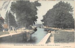 Montbéliard Canal Rhin Rhône Thème Péniche Péniches éd Debely Colorisée - Montbéliard